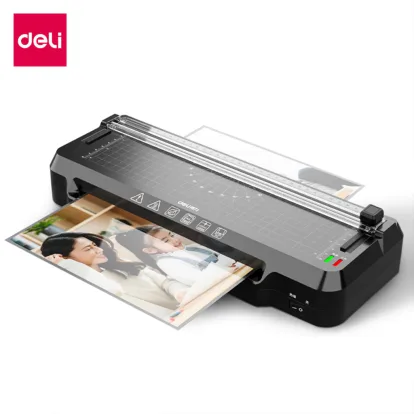 เครื่องเคลือบเอกสาร Deli GQ400 5in1 🔥| เคลือบบัตร A4 A3 ร้อน-เย็น | Laminator แถมฟรีที่ตัดกระดาษ เครื่องตัดมุม