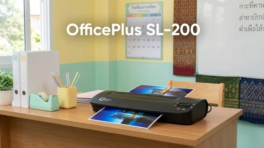 เครื่องเคลือบบัตรยี่ห้อ OfficePlus รุ่น SL-200