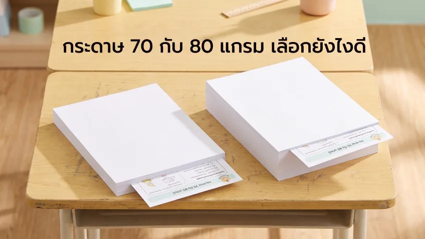 กระดาษพิมพ์ใบงาน 70 vs 80 แกรม เลือกแบบไหนคุ้มกว่ากัน